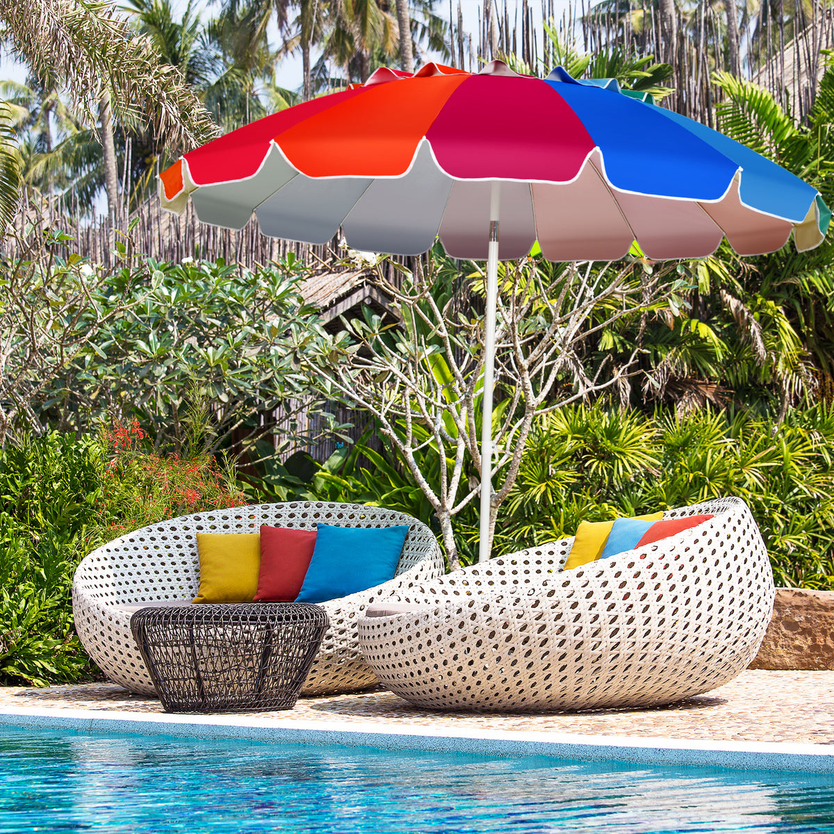 Mojawo Strandschirm Sonnenschirm Strand Schirm Sonnenschutz Gartenschirm Sonnenschutz Knickbar Polyester Gruen 1 80m