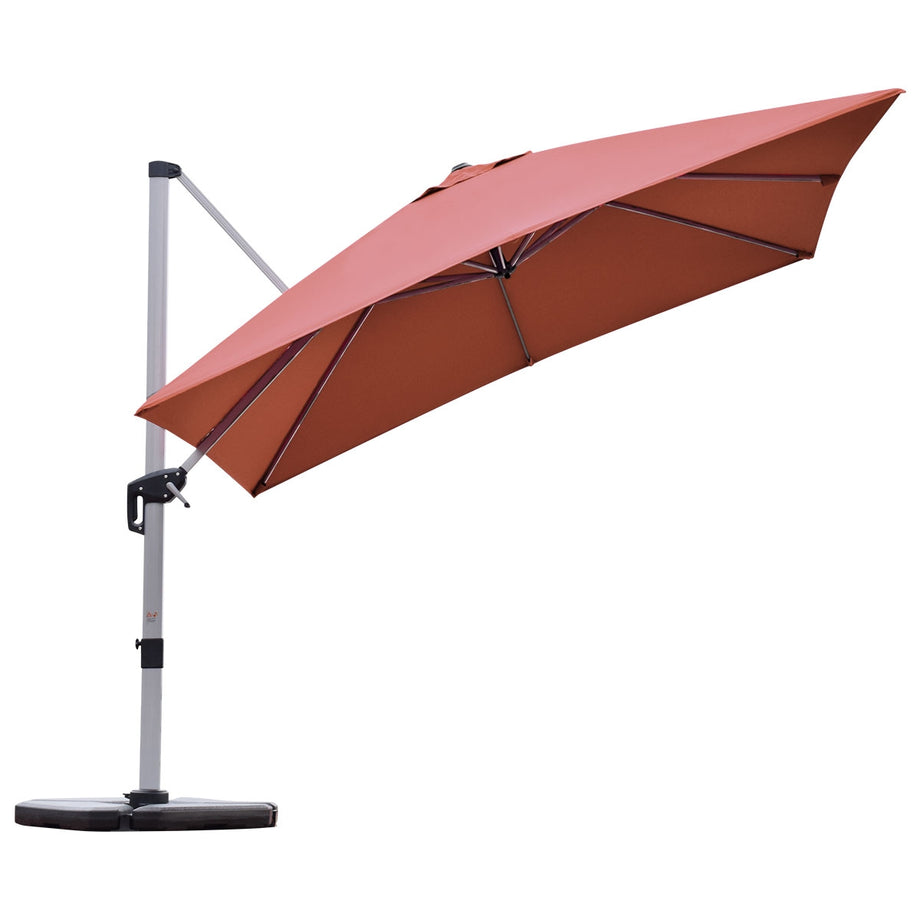 4-piece cantilever offset patio umbrella stand Costway 4Pcs 11L Cantilever Offset Patio Umbrella Base main image 0