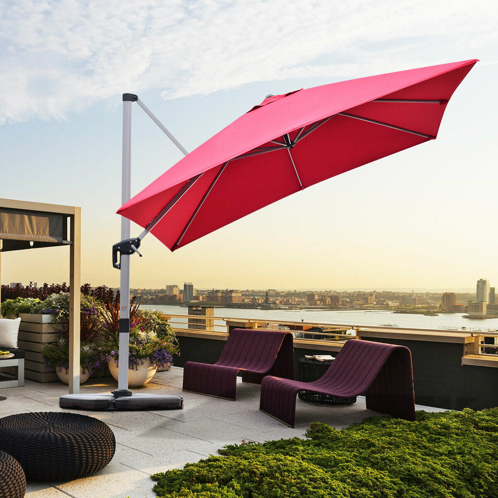 best no tilt patio umbrella ABCCANOPY Outdoor Waterproof Table 8 Ribs with Crank 9FT / Navy Blue proof powder 10 Feet 360 Tilt Aluminum